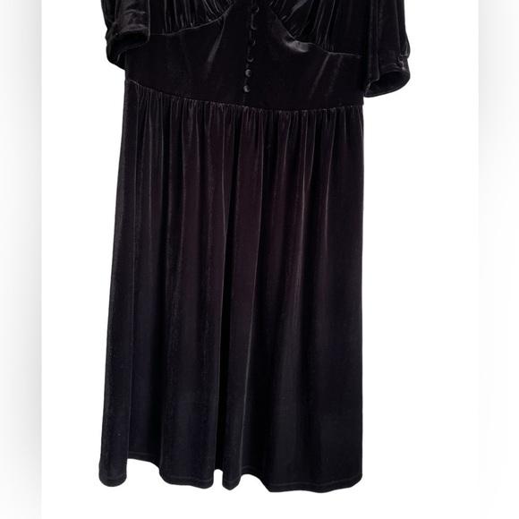 Lauren Ralph Lauren Velvet Puff Sleeve A-Line Dress Size 1X NWT - Picture 5 of 12